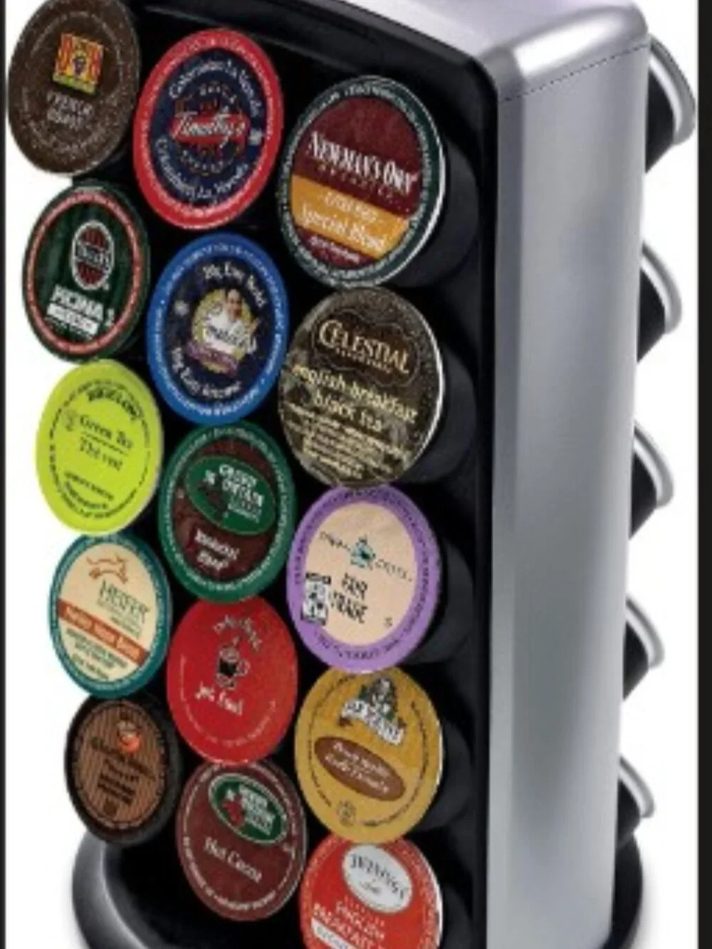 Keurig 30-Pod Coffee Carousel – Chrome / Black K-Cup Organizer